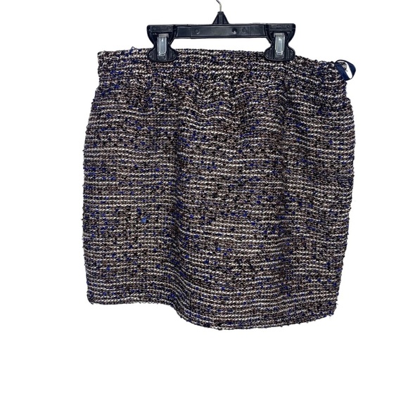 Color Block tweed mini skirt Size 38 small - Picture 4 of 4